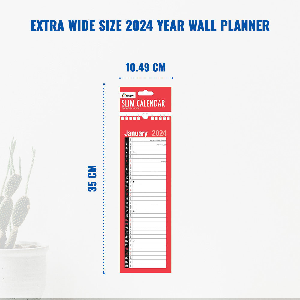 2025 Calendar, Planners & Personal Organisers, Slim Calendar Wall Plan