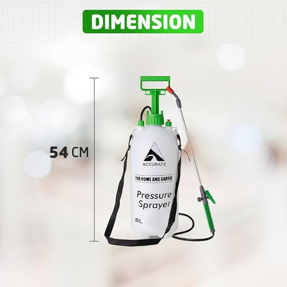 8 Liter Garden Pressure Sprayer - Dimension