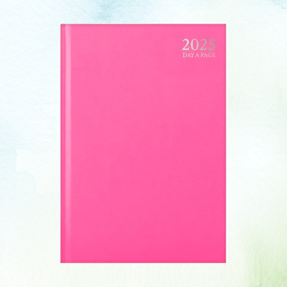 2025 Premium Quality A4 Day to Page Diary - Pink