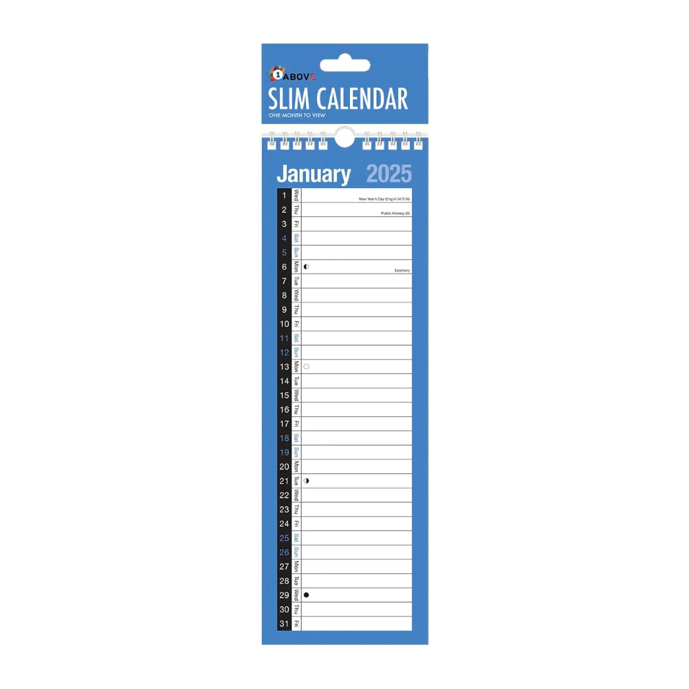 2025 Slim Calendar Wall Planner