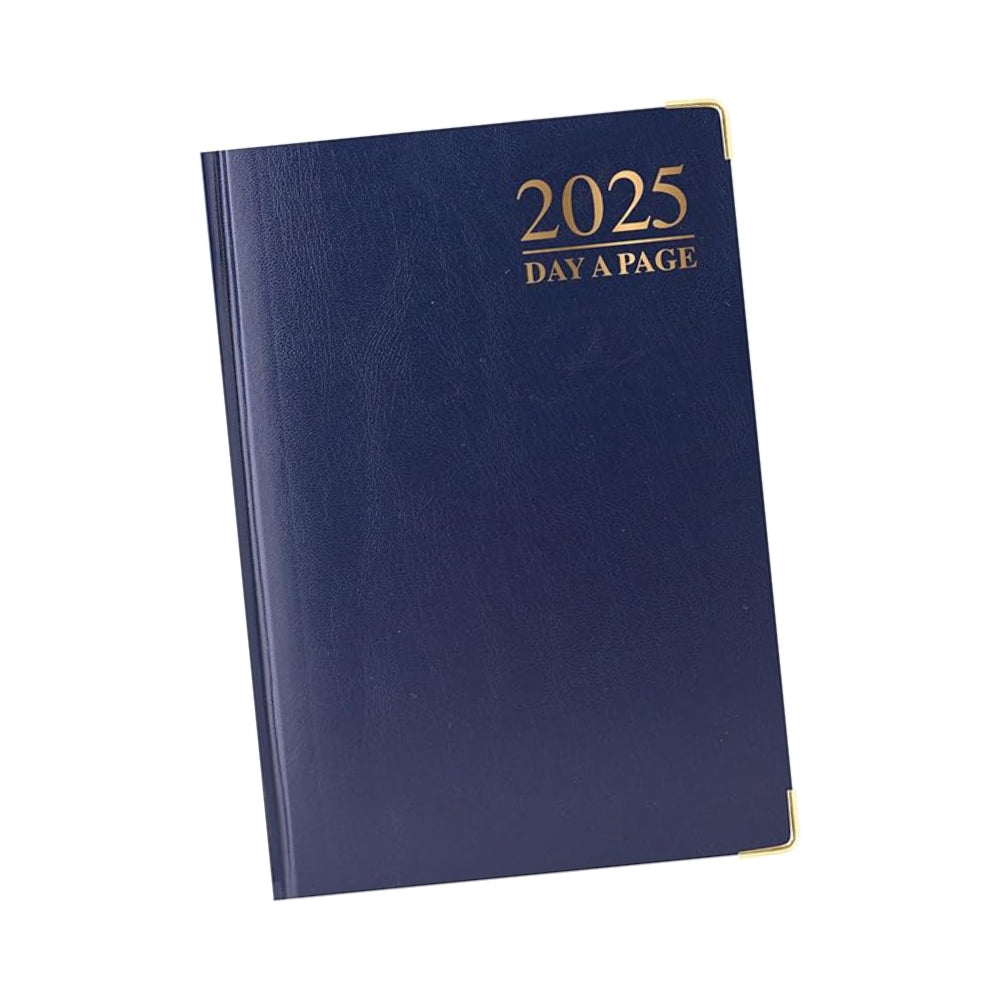 A6 Day To Page Diary 2025 - Blue