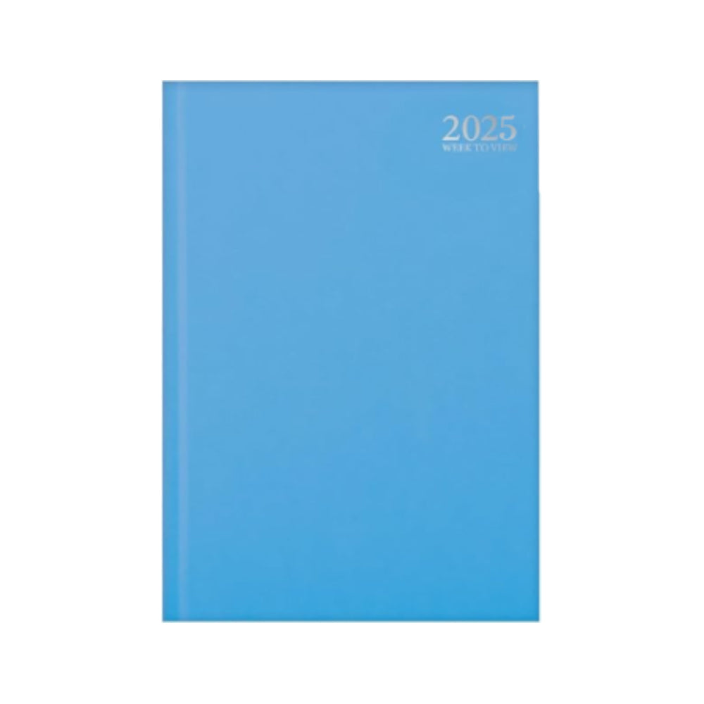 2025 Premium Quality A5 Week to View Diary - Light Blue