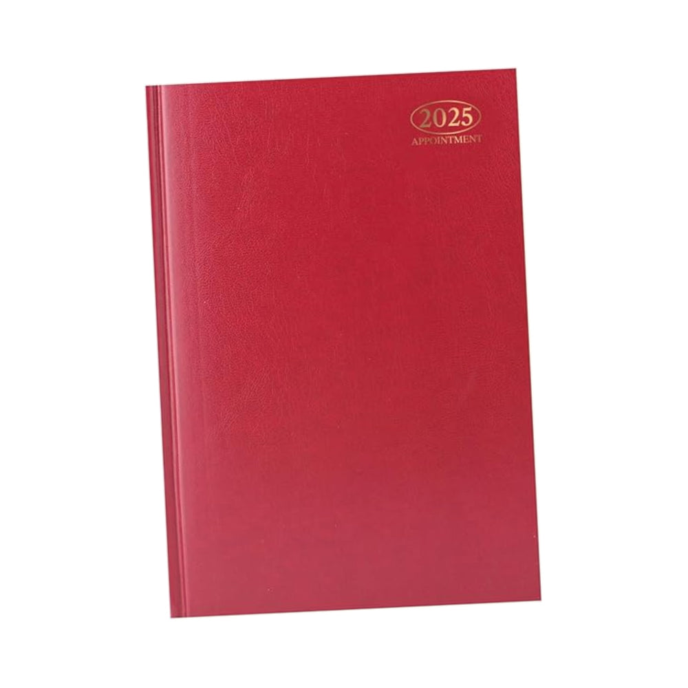 2025 Premium Quality A4 Day to Page Appointment Diary - Red