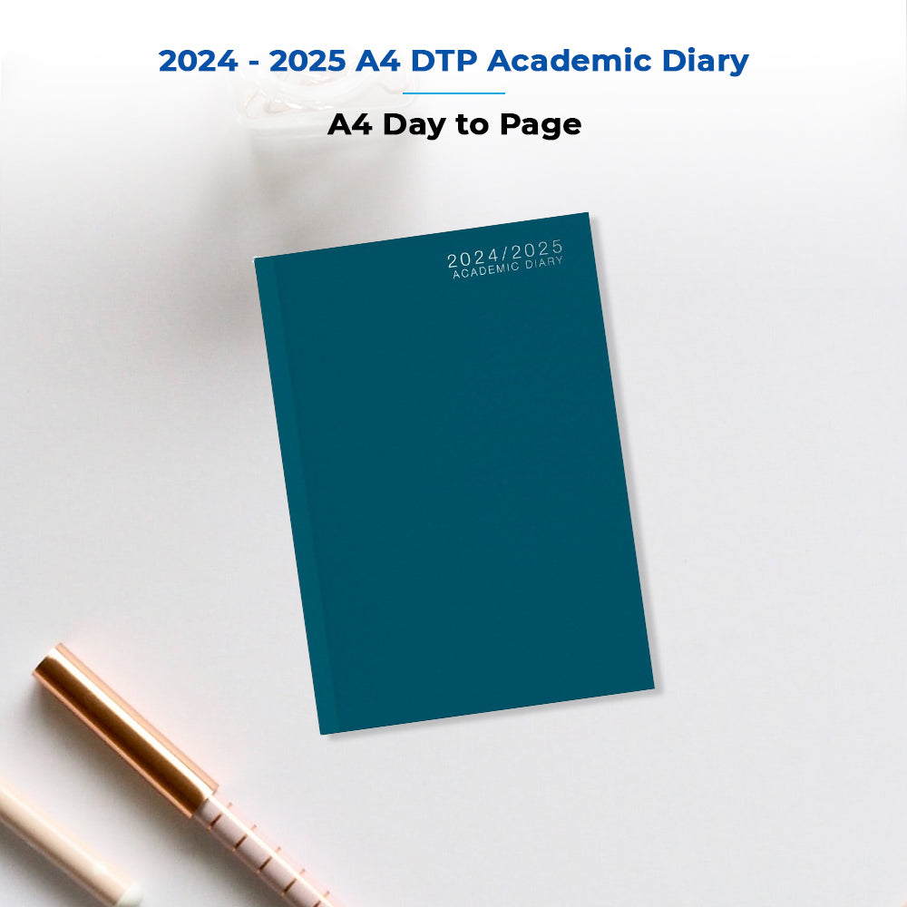 A4 Day To Page Academic Casebound Diary, 2024-25