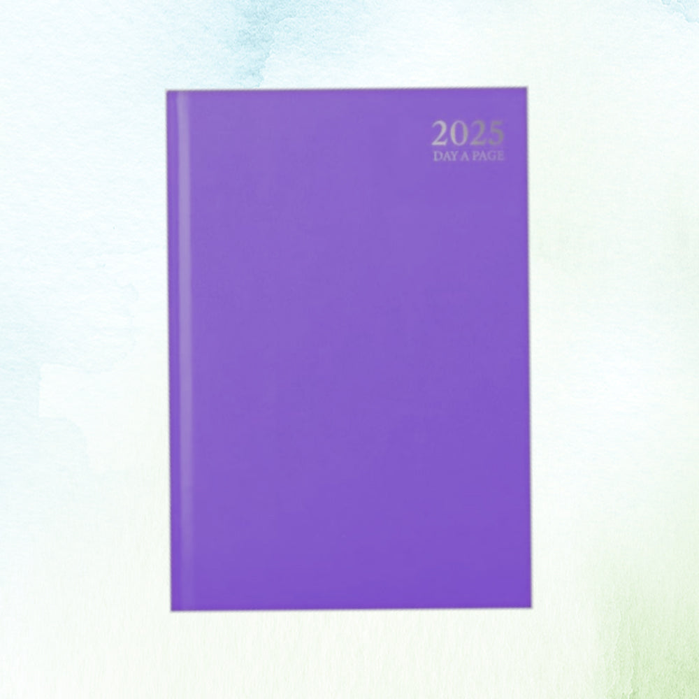 2025 Premium Quality A4 Day to Page Diary - Purple