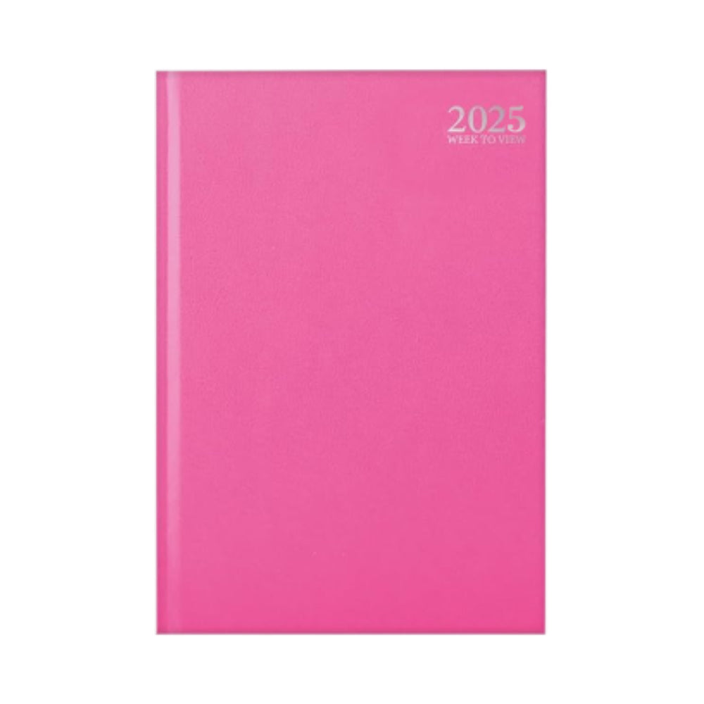 2025 Premium Quality A5 Week to View Diary - Pink