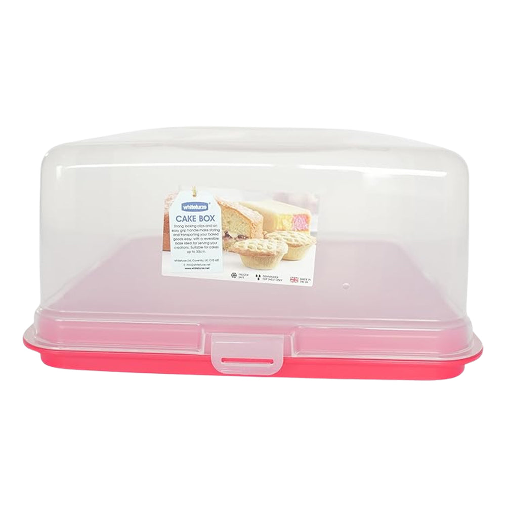 Square red Plastic Cake Box