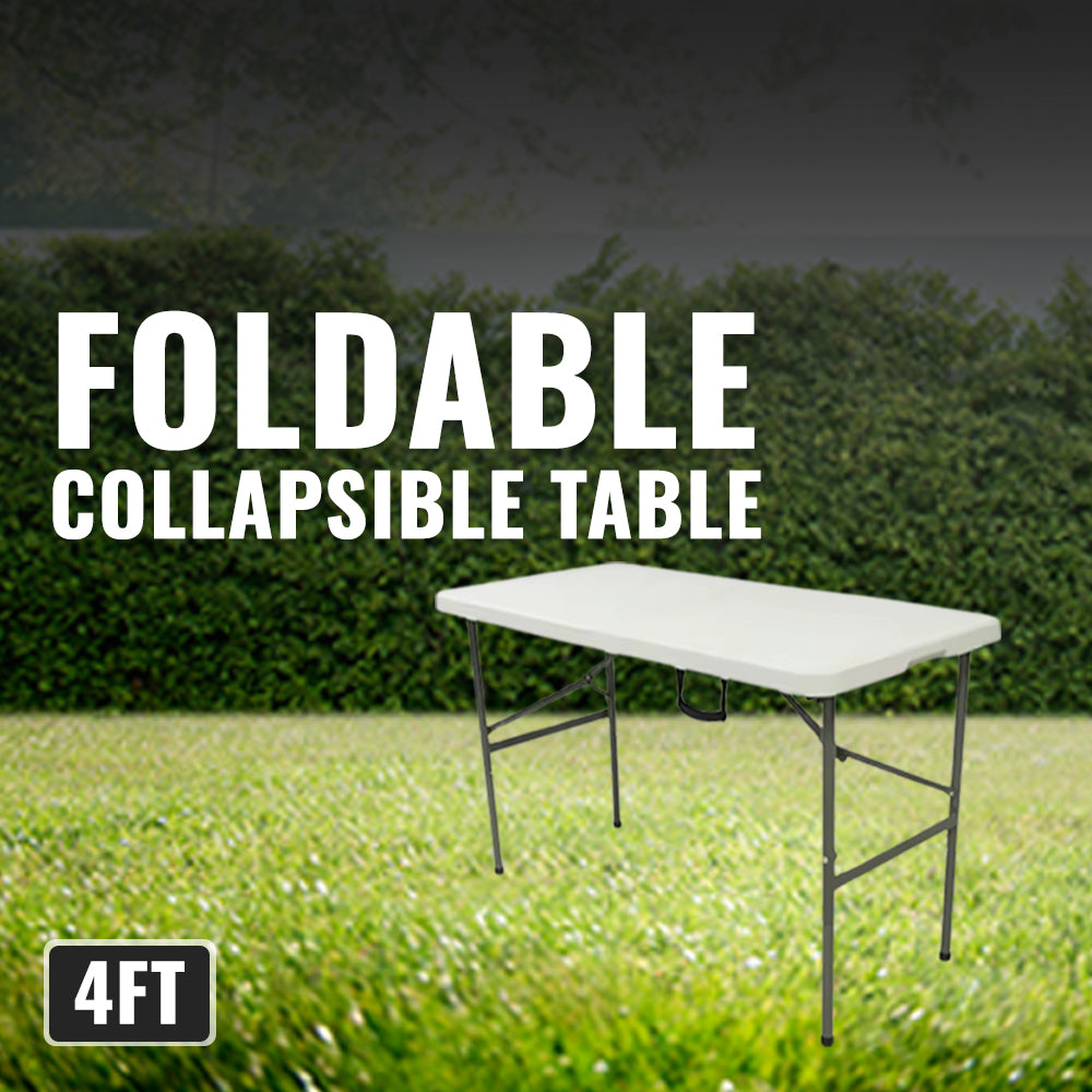 4Ft White Heavy Duty Folding Table