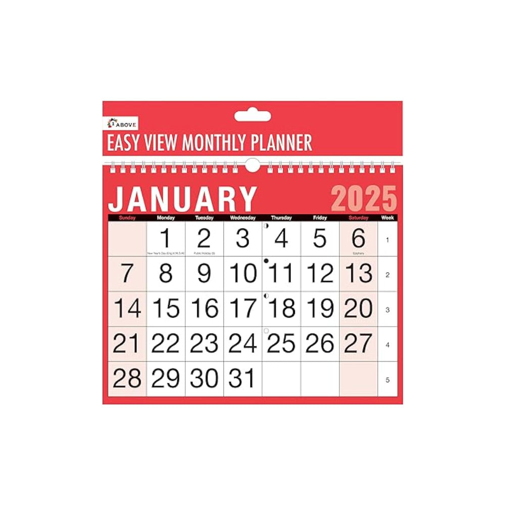 2025 Easy View Calendar