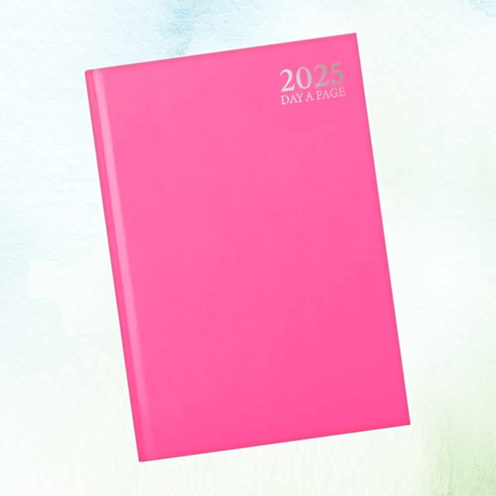 2025 Premium Quality A5 Day to Page Diary - Pink