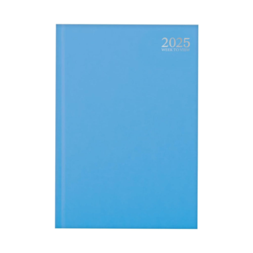 2025 Premium Quality A4 Week to View Diary - Blue