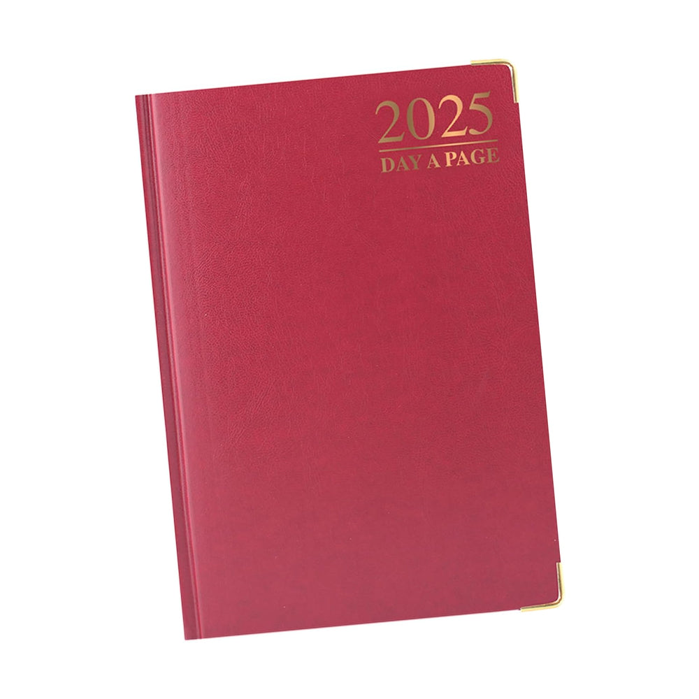 2025 A5 Day to Page Diary - Red