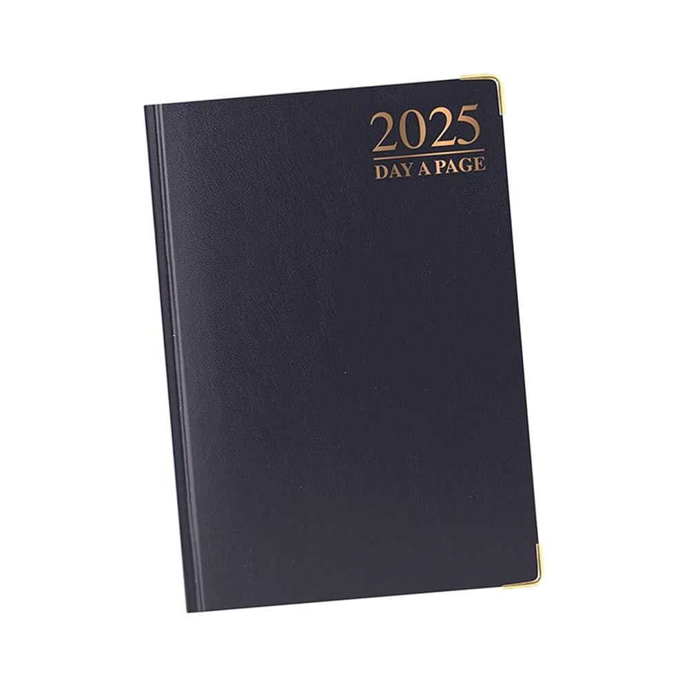 2025 A5 Day to Page Diary - Black