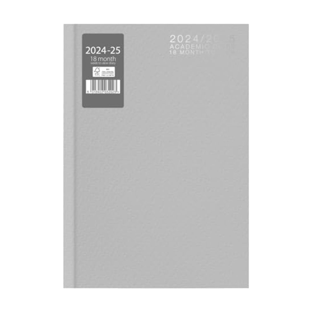 A5 WTV 18 Month Academic Casebound Diary - Grey