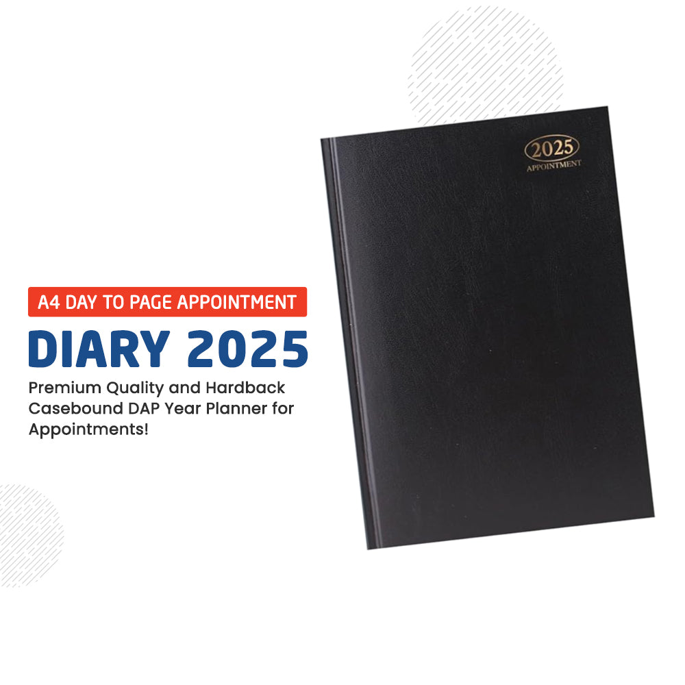 2025 Premium Quality A4 Day to Page Appointment Diary