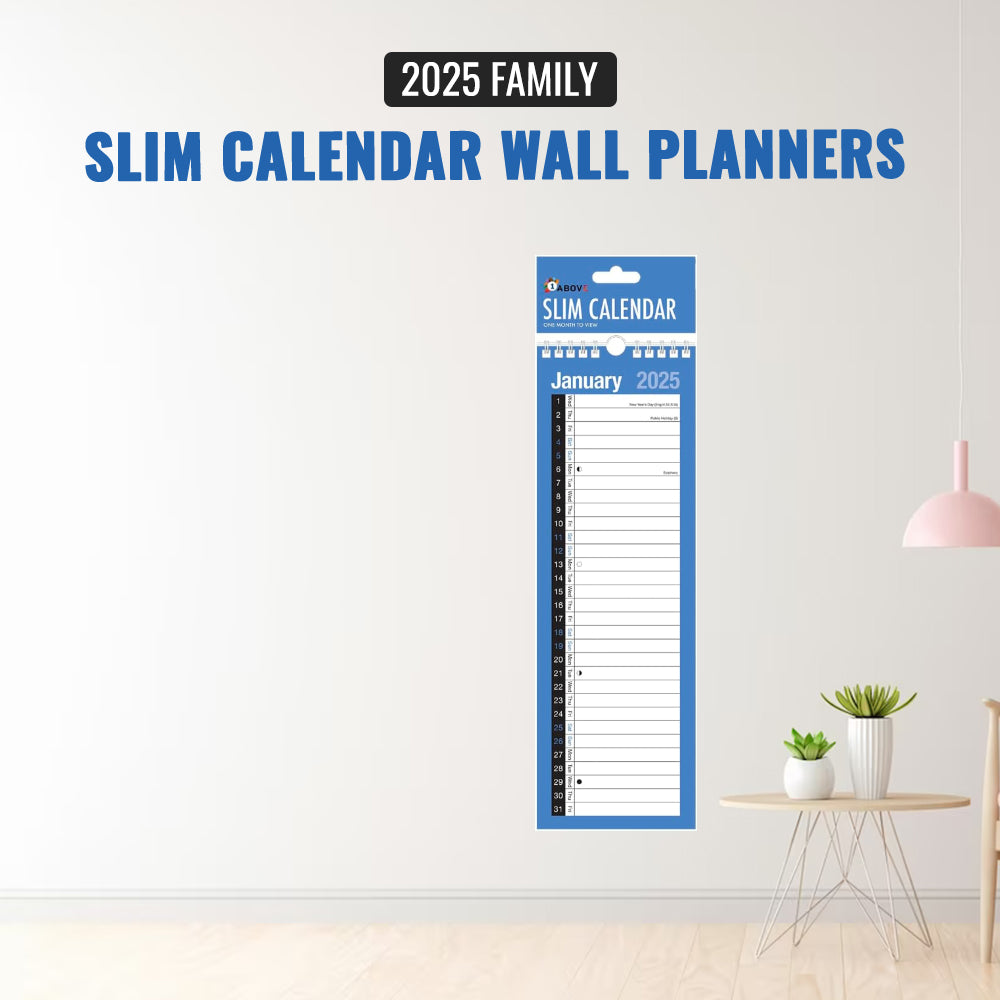 2025 Slim Calendar Wall Planner