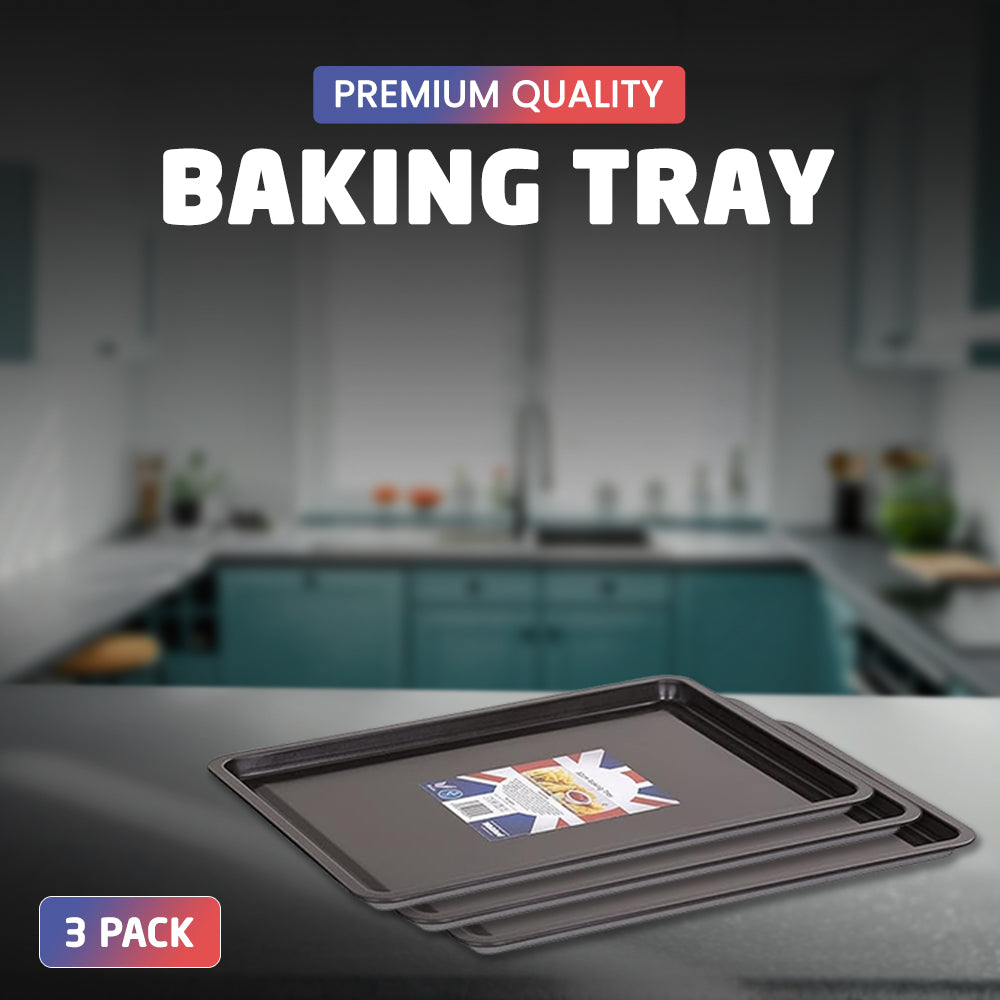 Premium Quality Baking Tray - 3 Pack