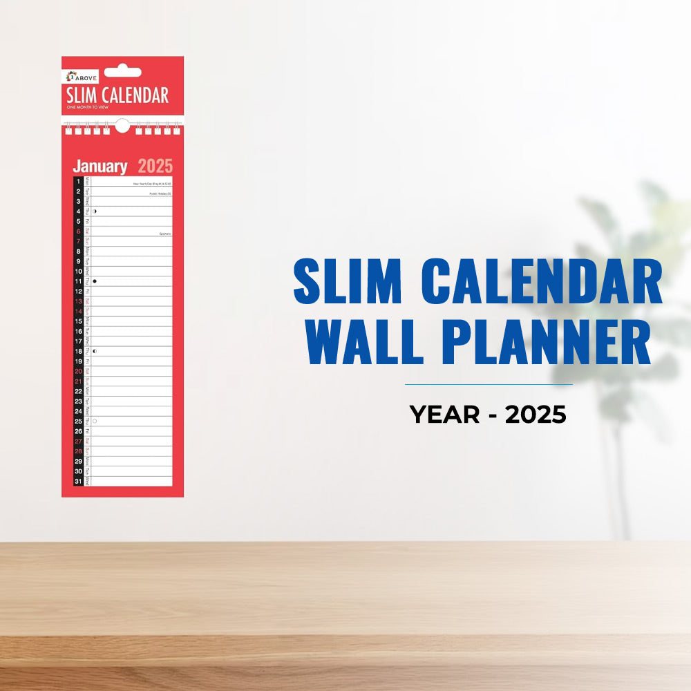 2025 Slim Calendar Wall Planner