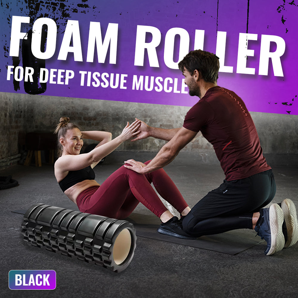 Black Foam Roller for Deep Tissue Muscle