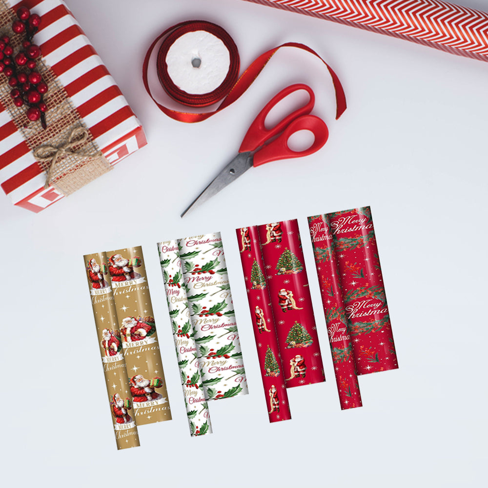 Cute Christmas Character Gift Wrapping Paper Roll 