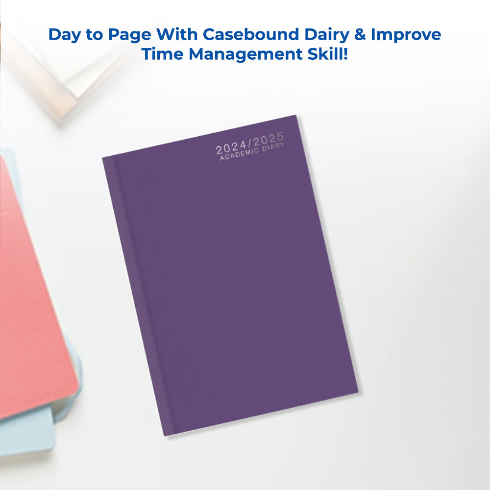 A4 Day To Page Academic Casebound Diary, 2024-25