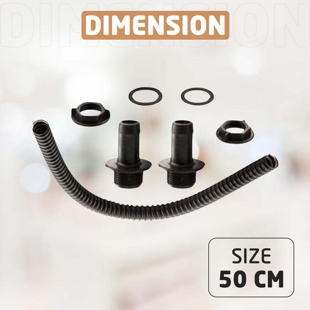 Dimension of Water Butt Connector Pipe Kit