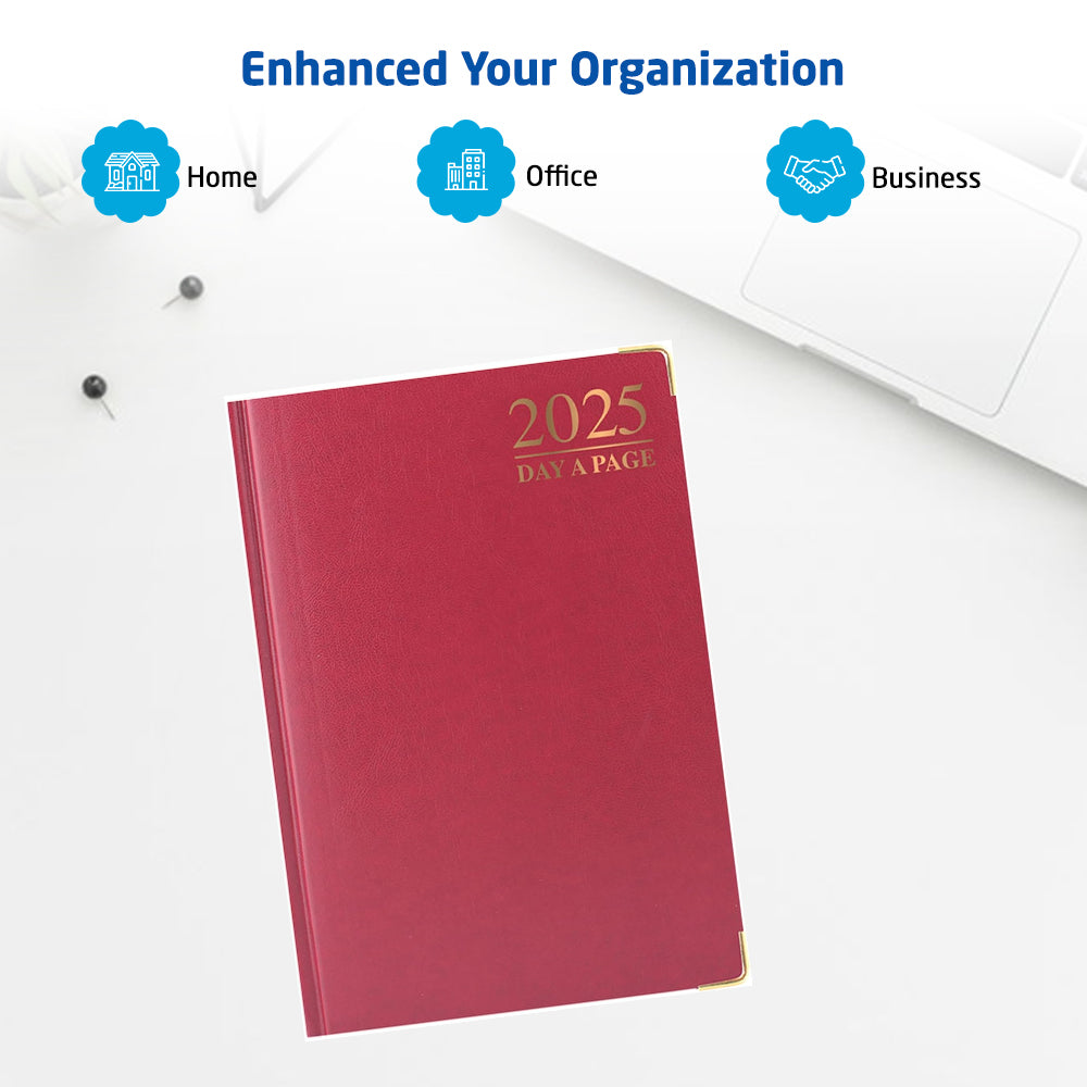 2025 A5 Day to Page Diary - for Home, office and Business