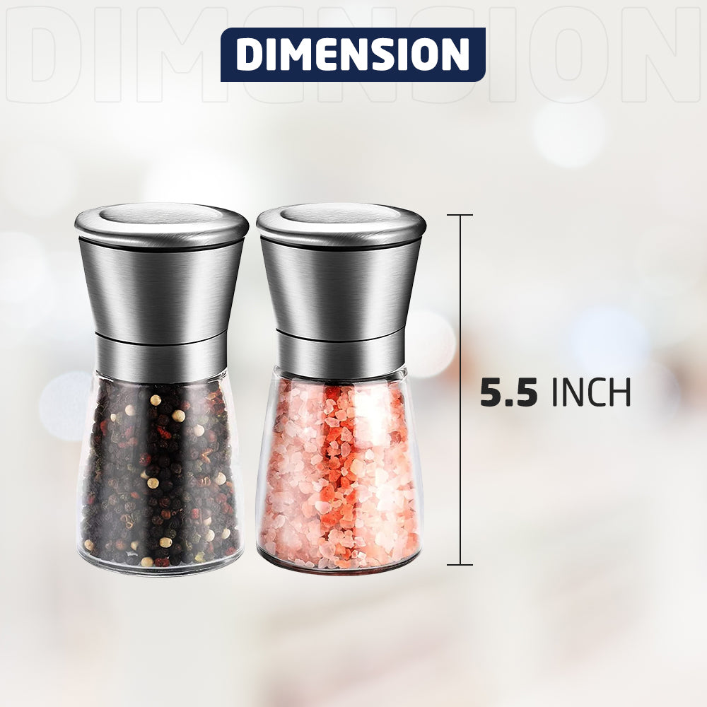 Dimension of 2Pk Stainless Steel Grinder for Spices and Seeds