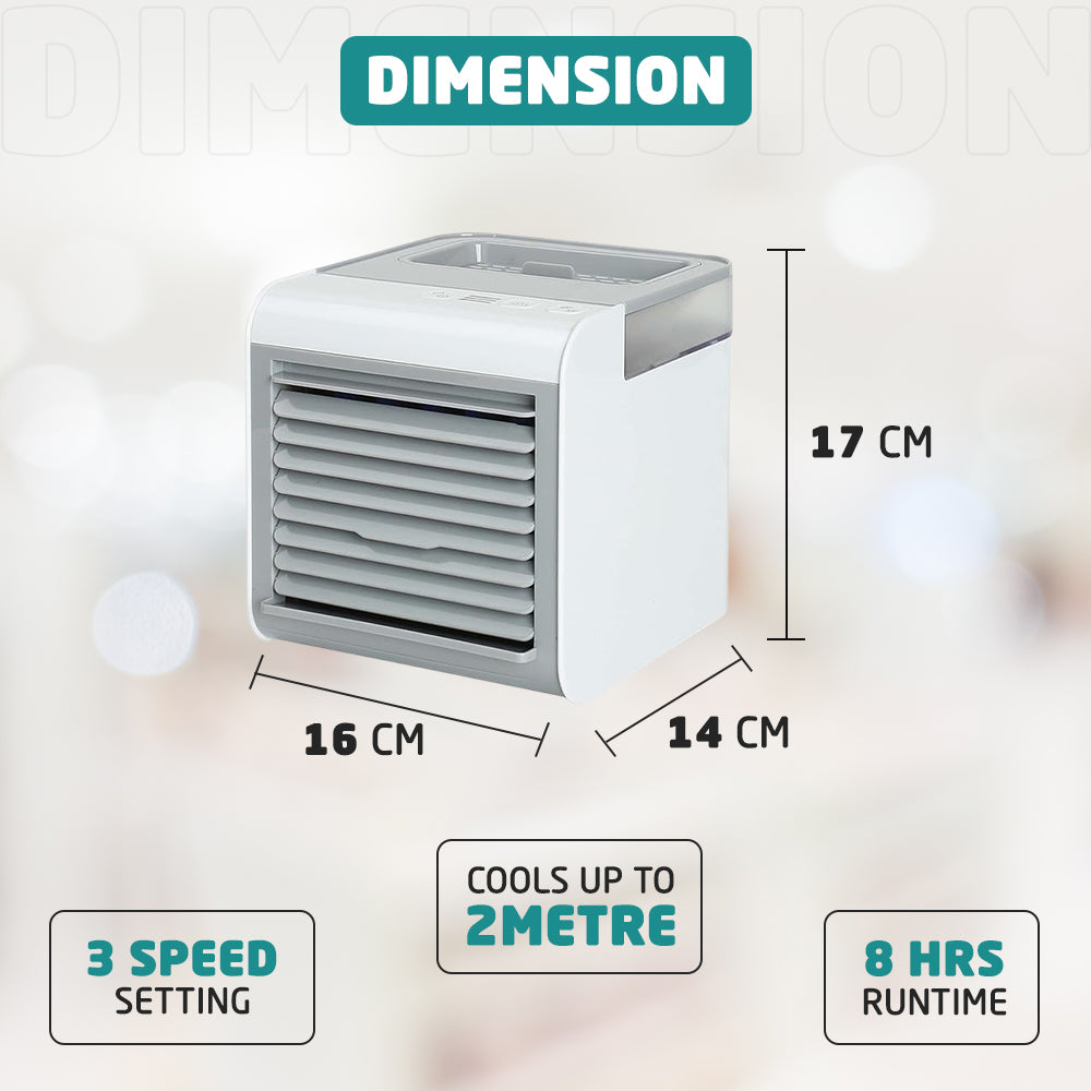 Dimension of Mini Air Cooler 