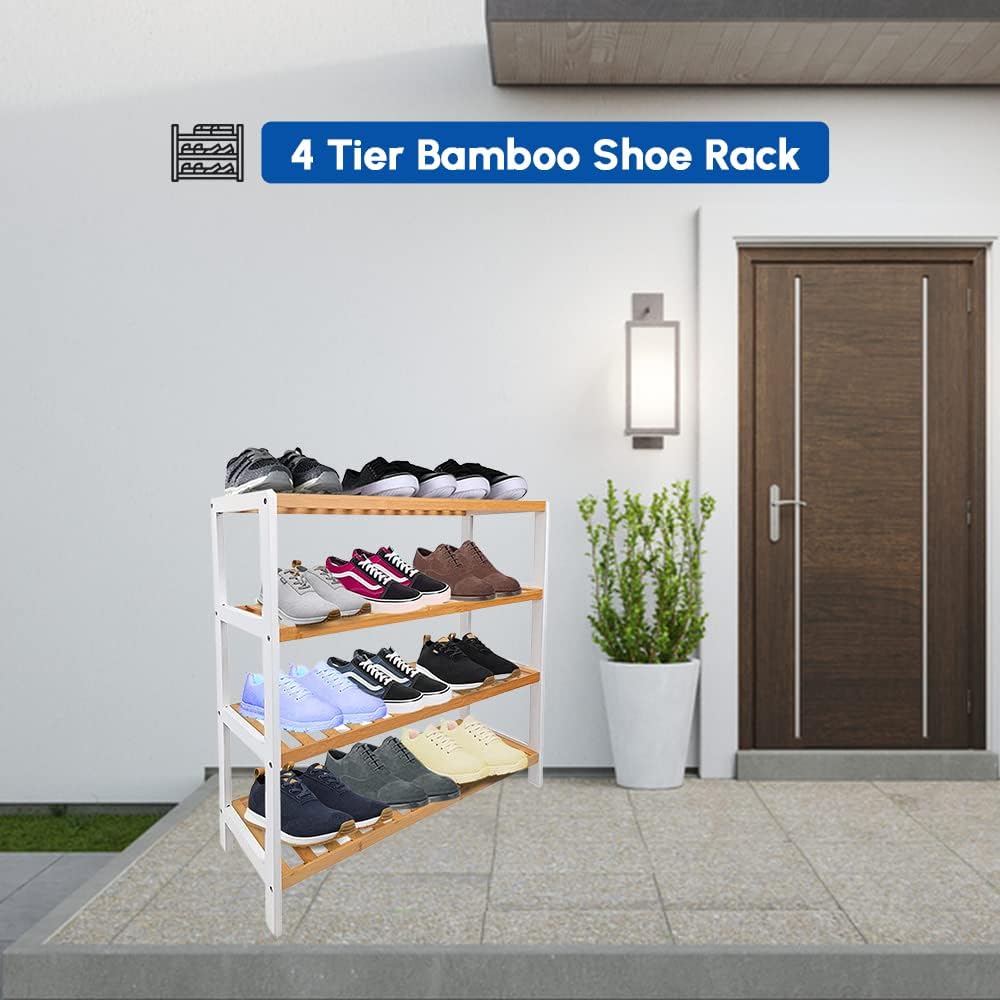 4 Tier Bamboo Shoe Rack