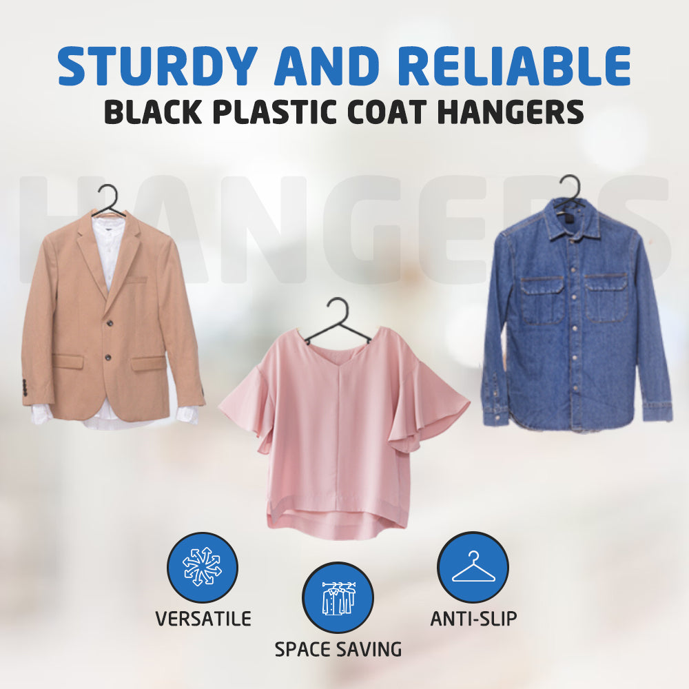 Black Plastic Clothe Hangers