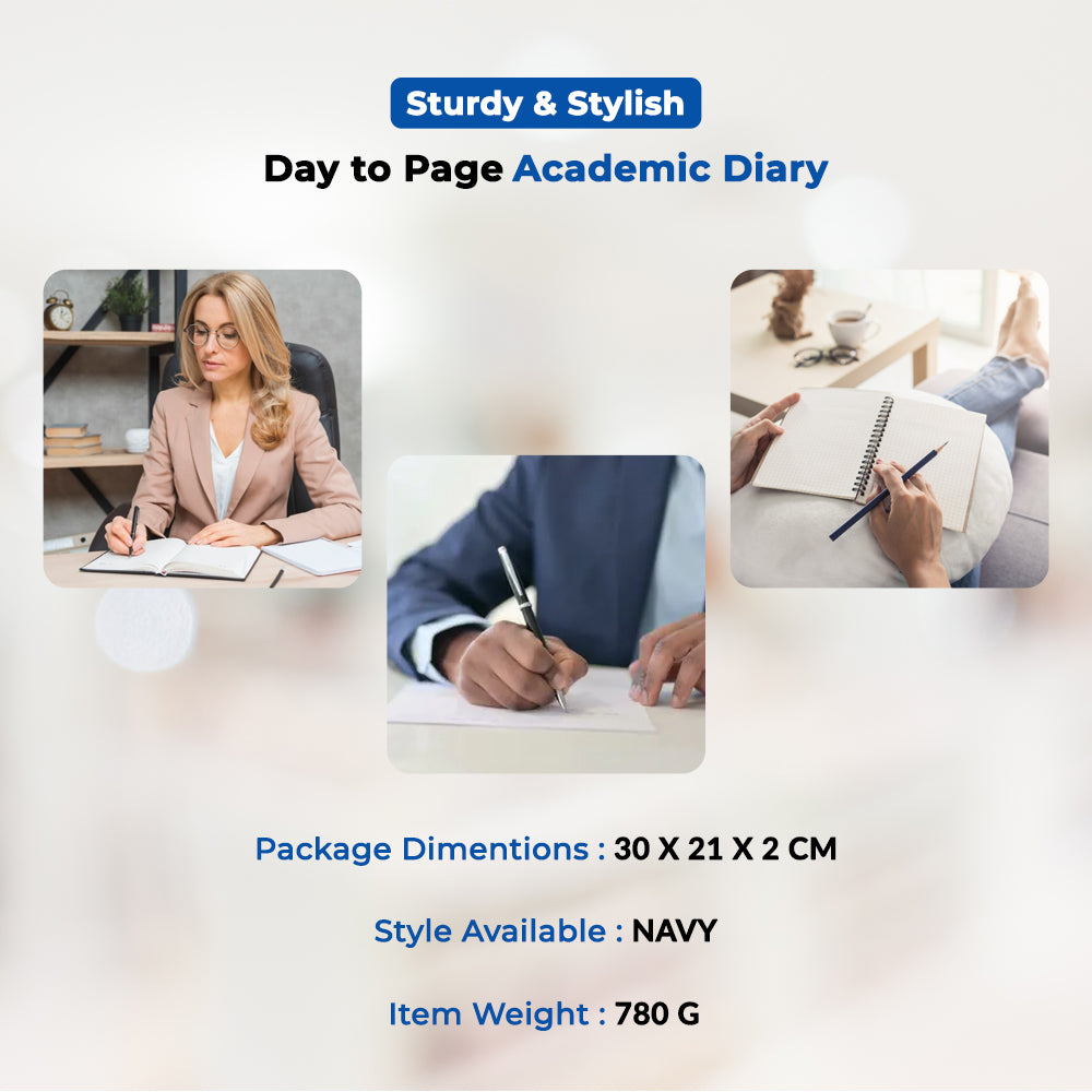 A4 Day To Page Academic Casebound Diary, 2024-25