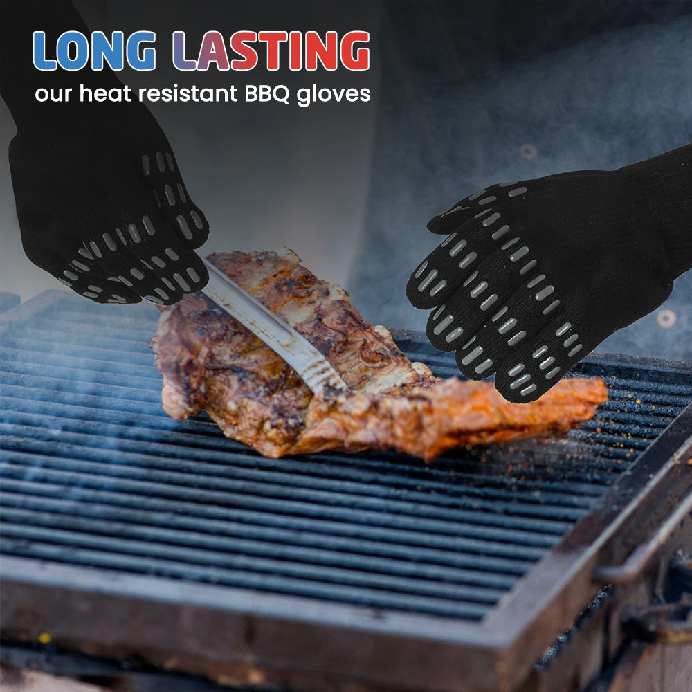 Heat Resistant BBQ Gloves - Long Lasting