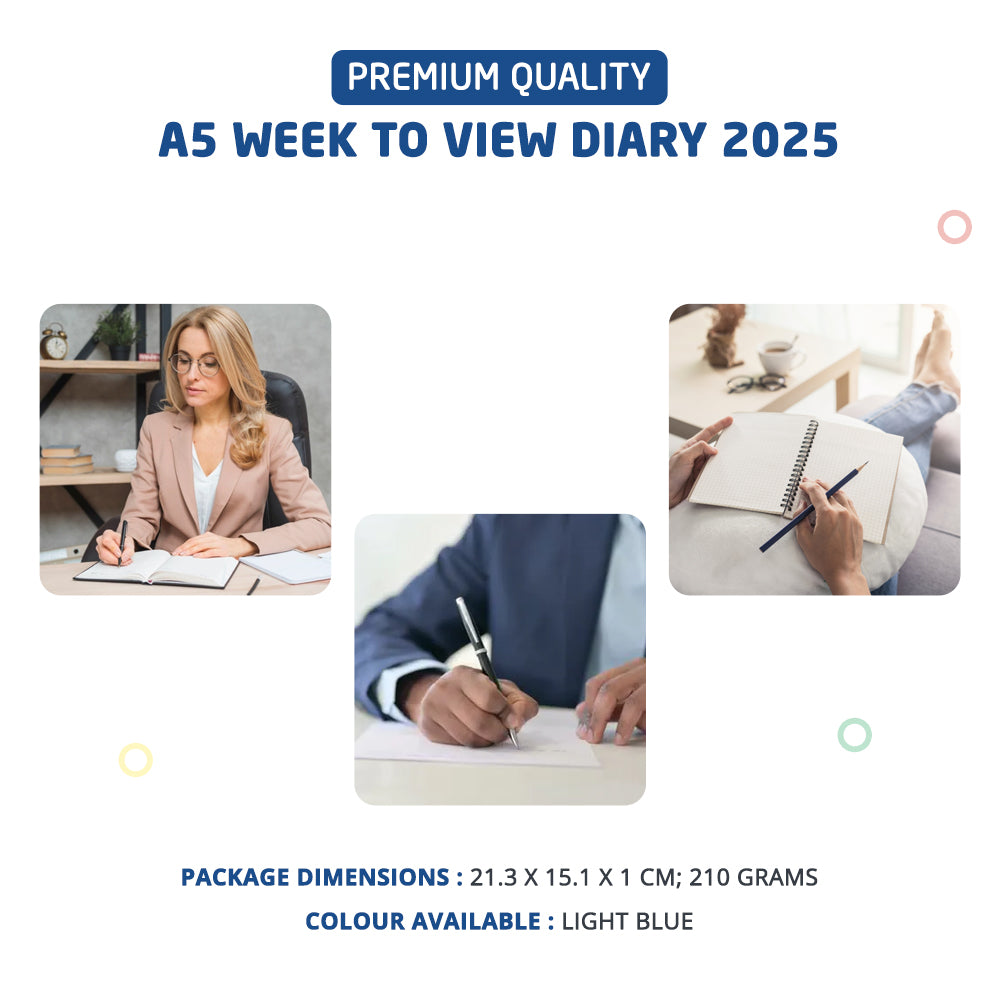 2025 Premium Quality A5 Week to View Diary 