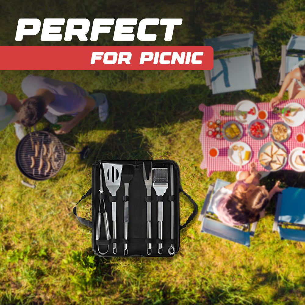 Stainless Steel Grill Tools Set Perfect for Picnic