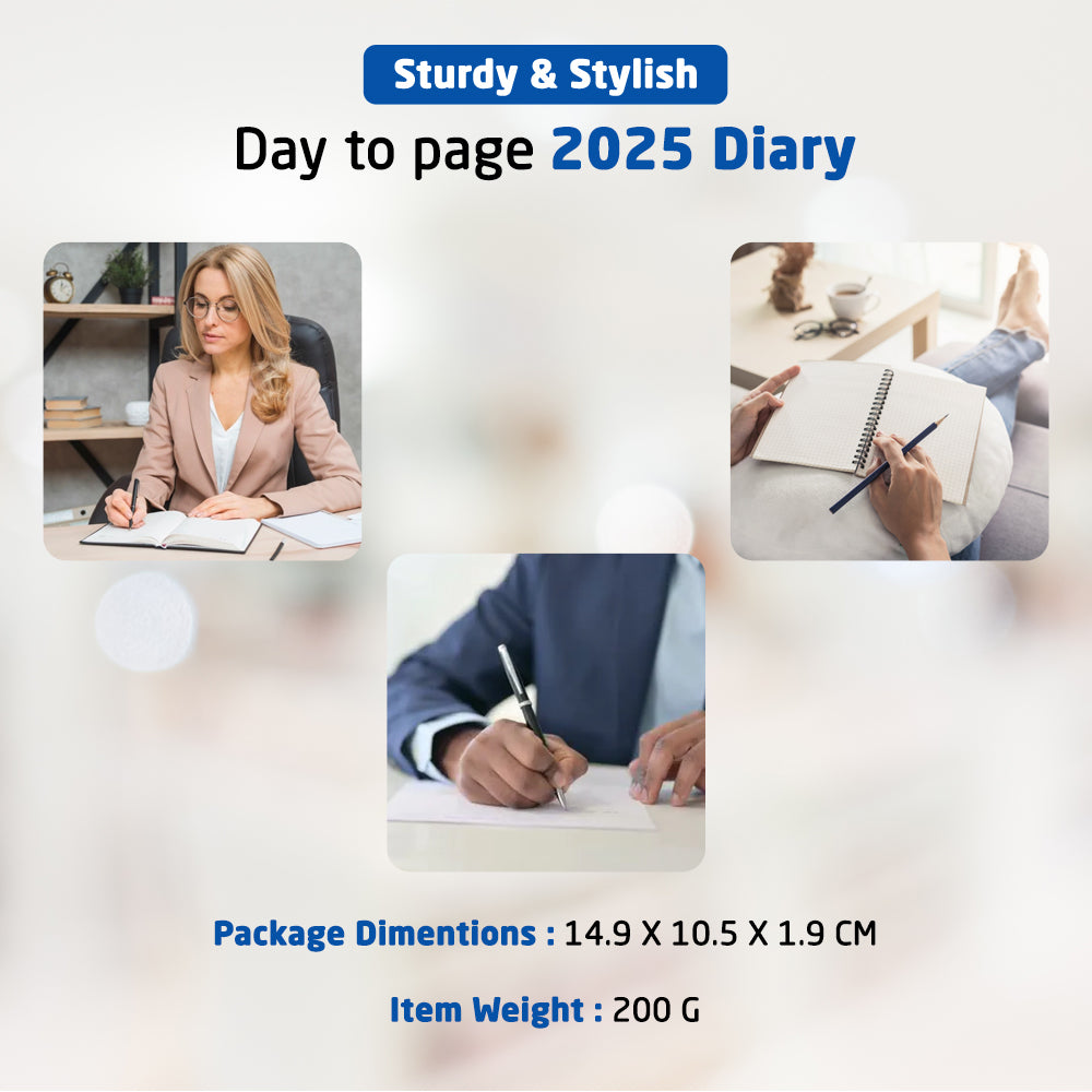 A6 Day To Page Diary 2025 