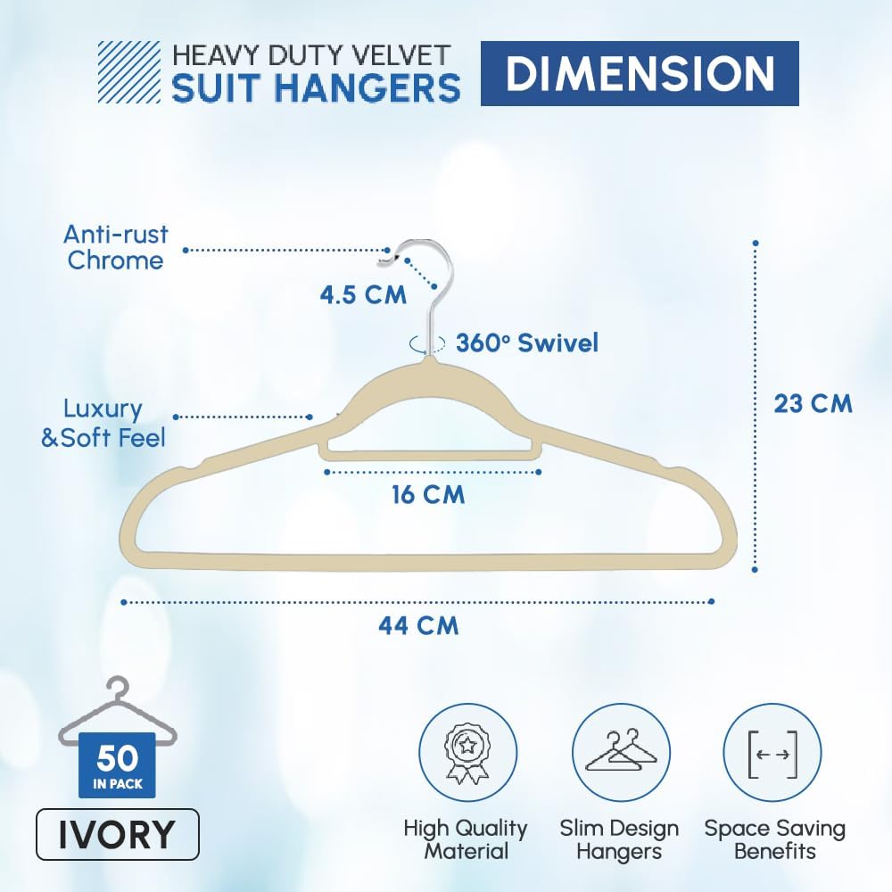 Ivory velvet hangers