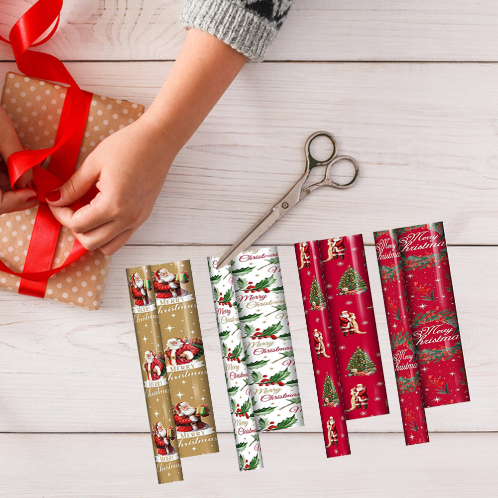 Cute Christmas Character Gift Wrapping Paper Roll 