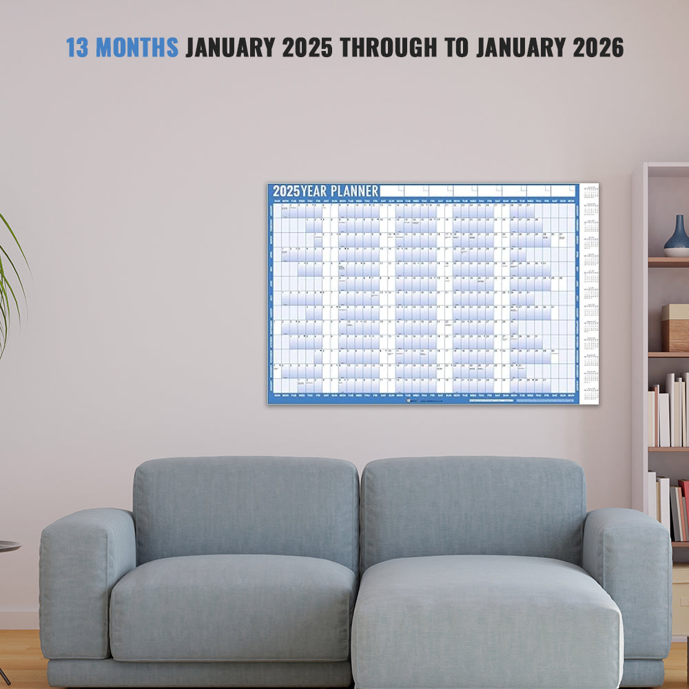 2025 Year Wall Planner A1 Large Laminated Wall Calendar