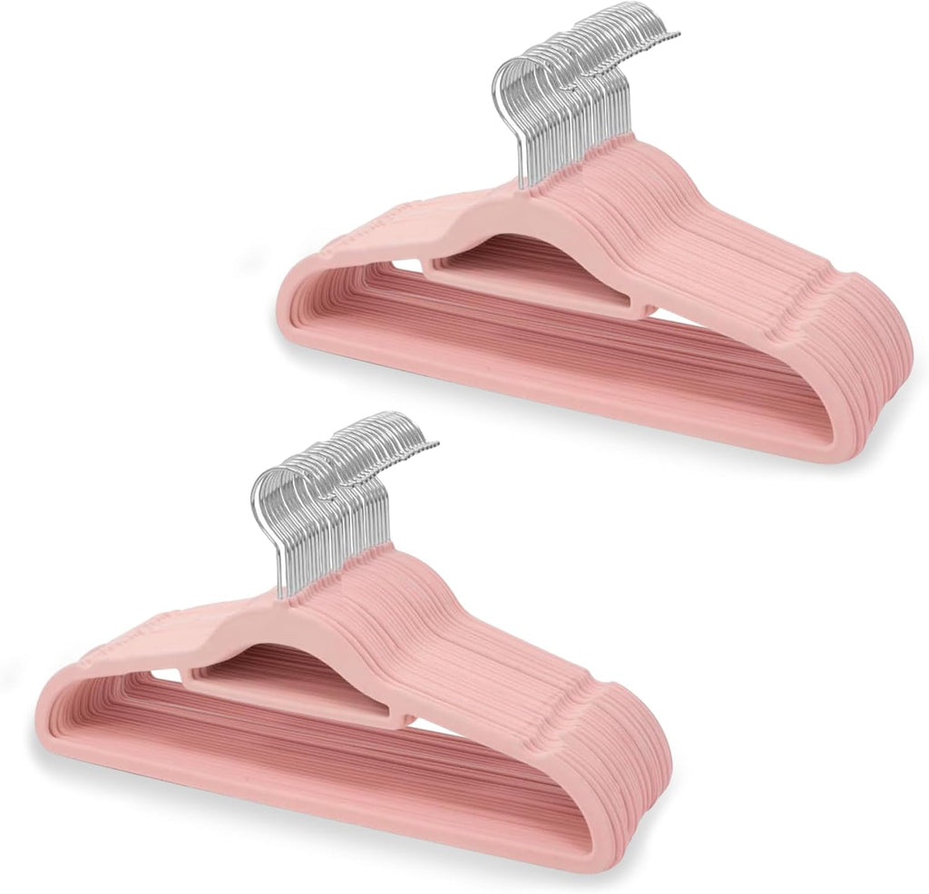 Pink velvet hangers