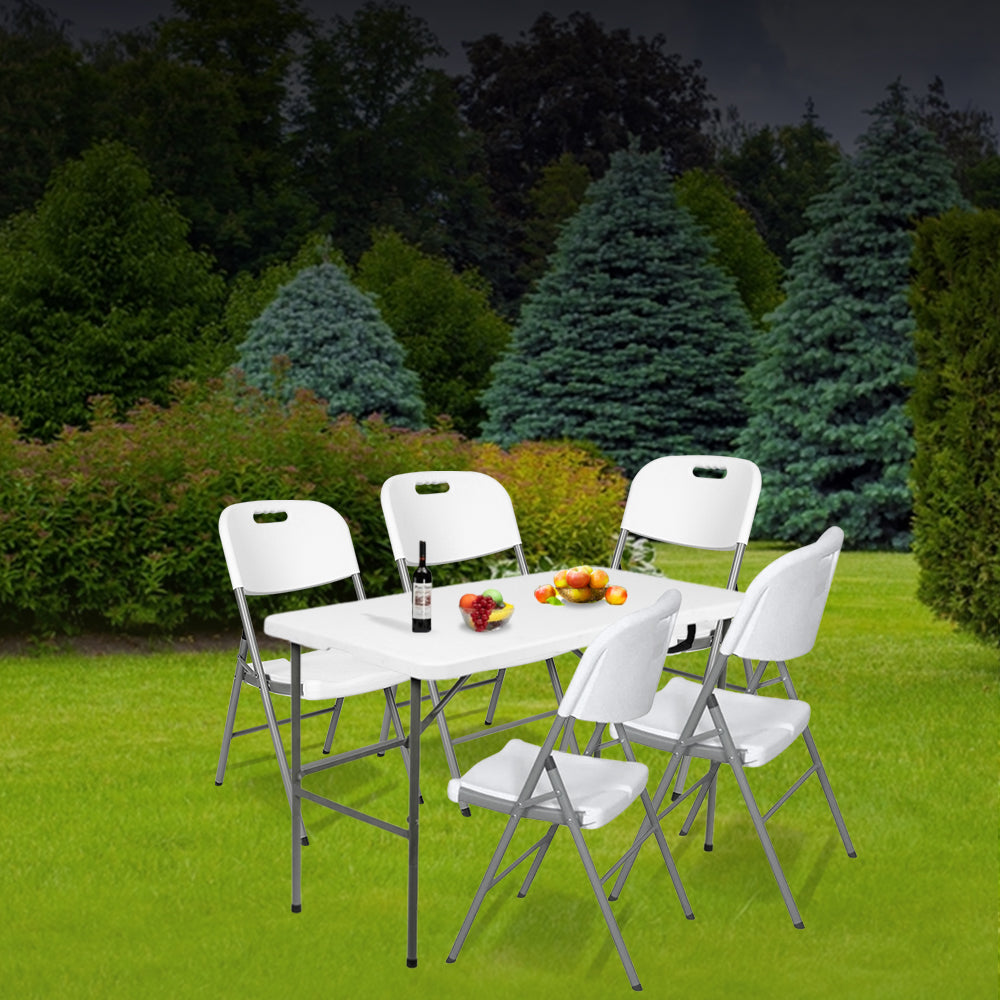 White Folding Plastic Chair Set