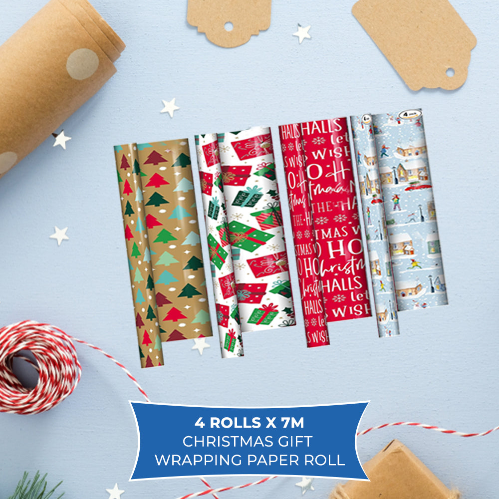 4x7 M Christmas Gift Wrapping Paper Roll