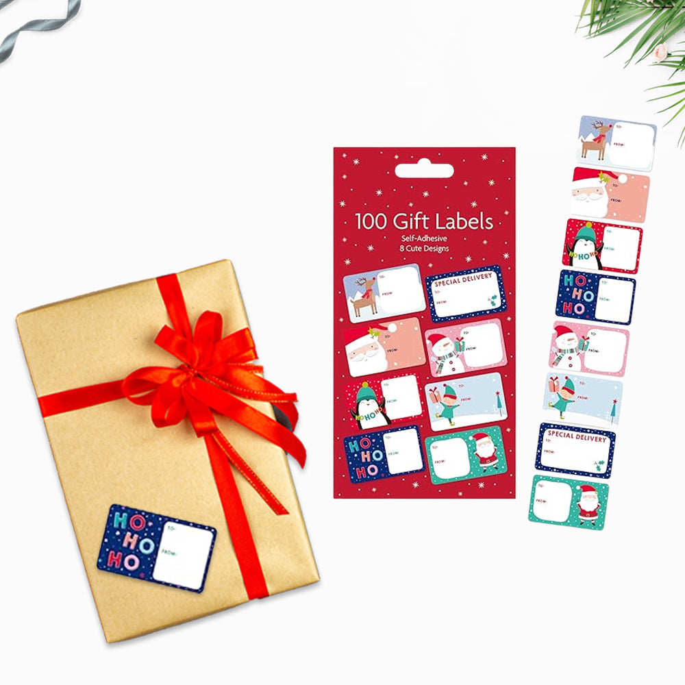 Self-Adhesive Christmas Present Labels