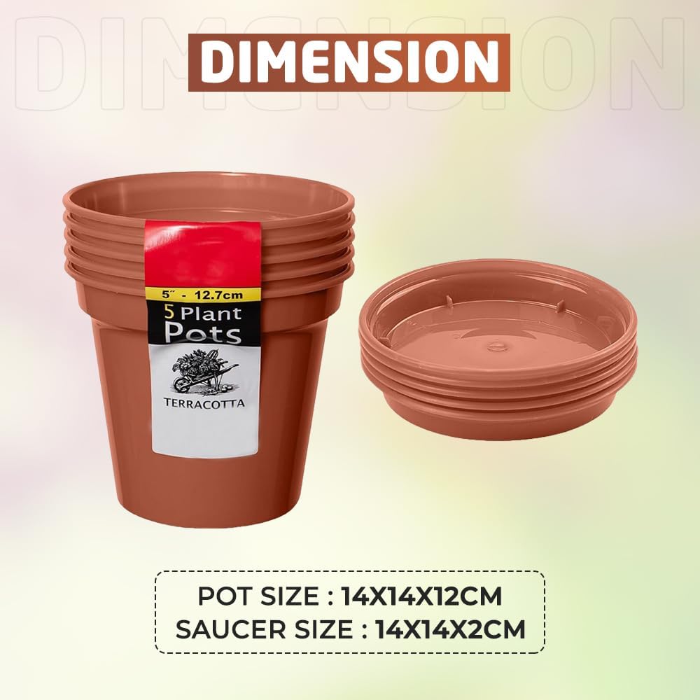 Dimension of 12.7 CM Garden Pot