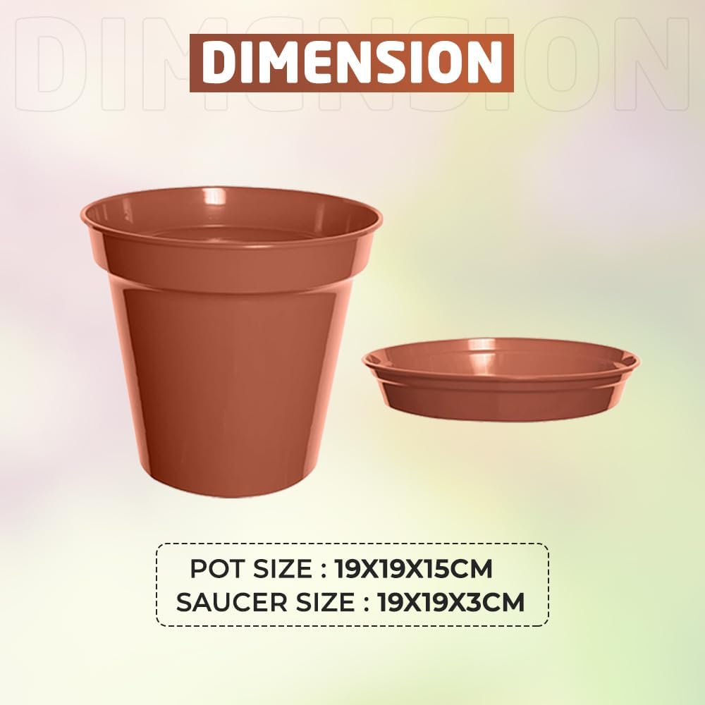 Dimension of 17.5 CM Garden Pot