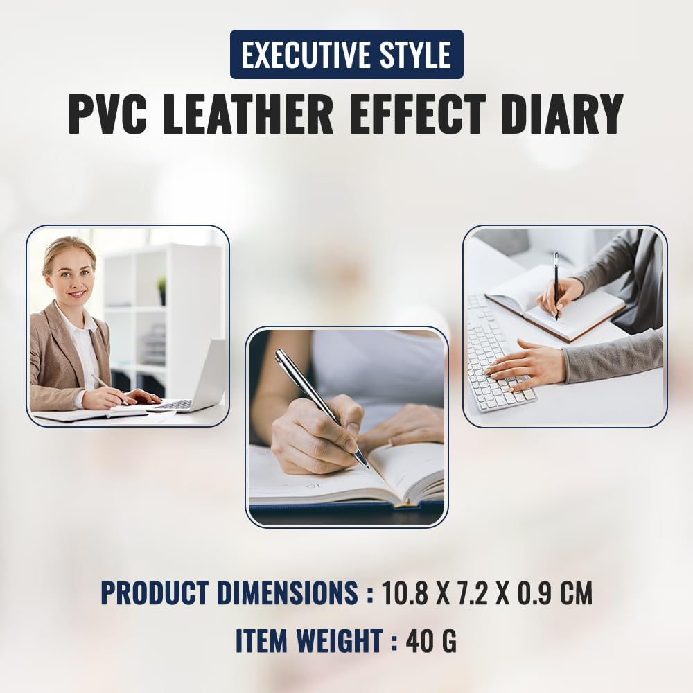 2025 Pocket Diary - A7 Week to View PVC Leather Effect